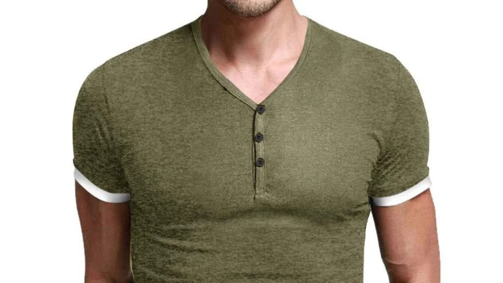 Kombinasi Kehangatan dan Gaya Model Baju Kaos Y-Neck/Henley